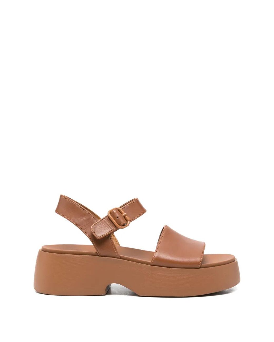Camper Brown Tasha Buckle-Fastening Platform Sandals