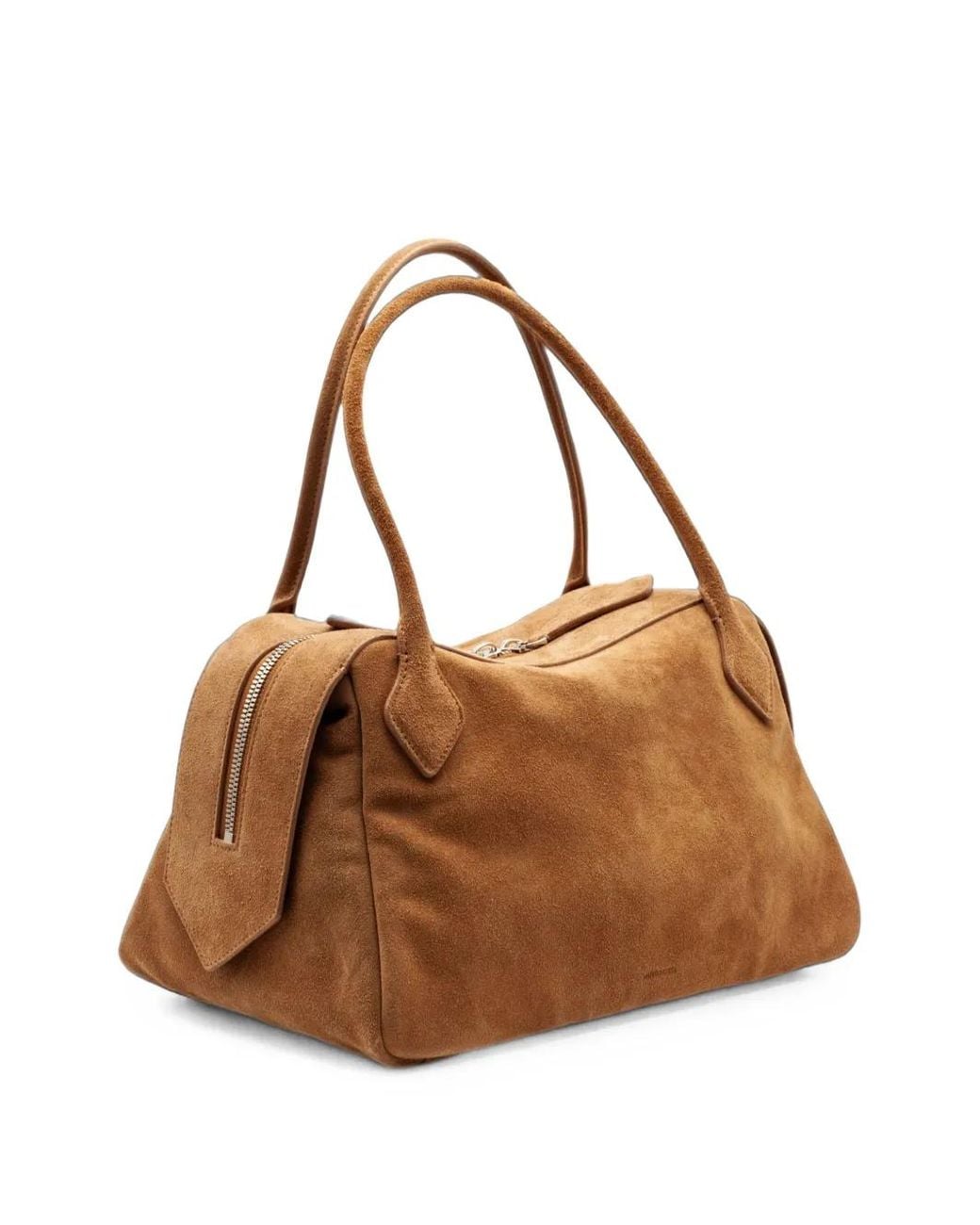 MINOBOSSI Brown Medium Adele Suede Tote Bag