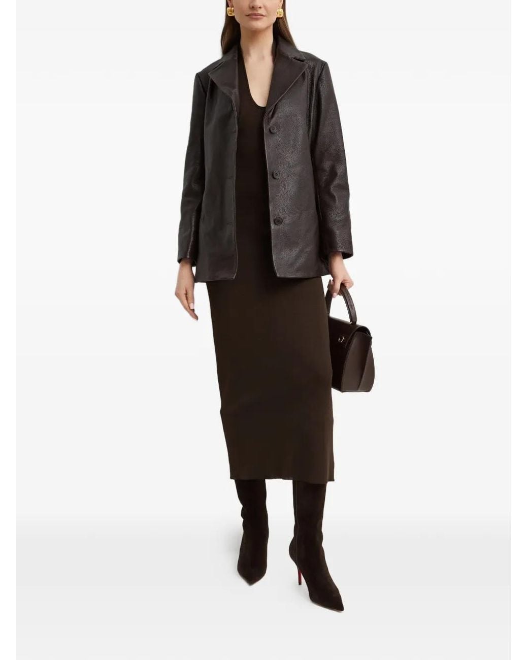 Nour Hammour Black Opus Leather Jacket