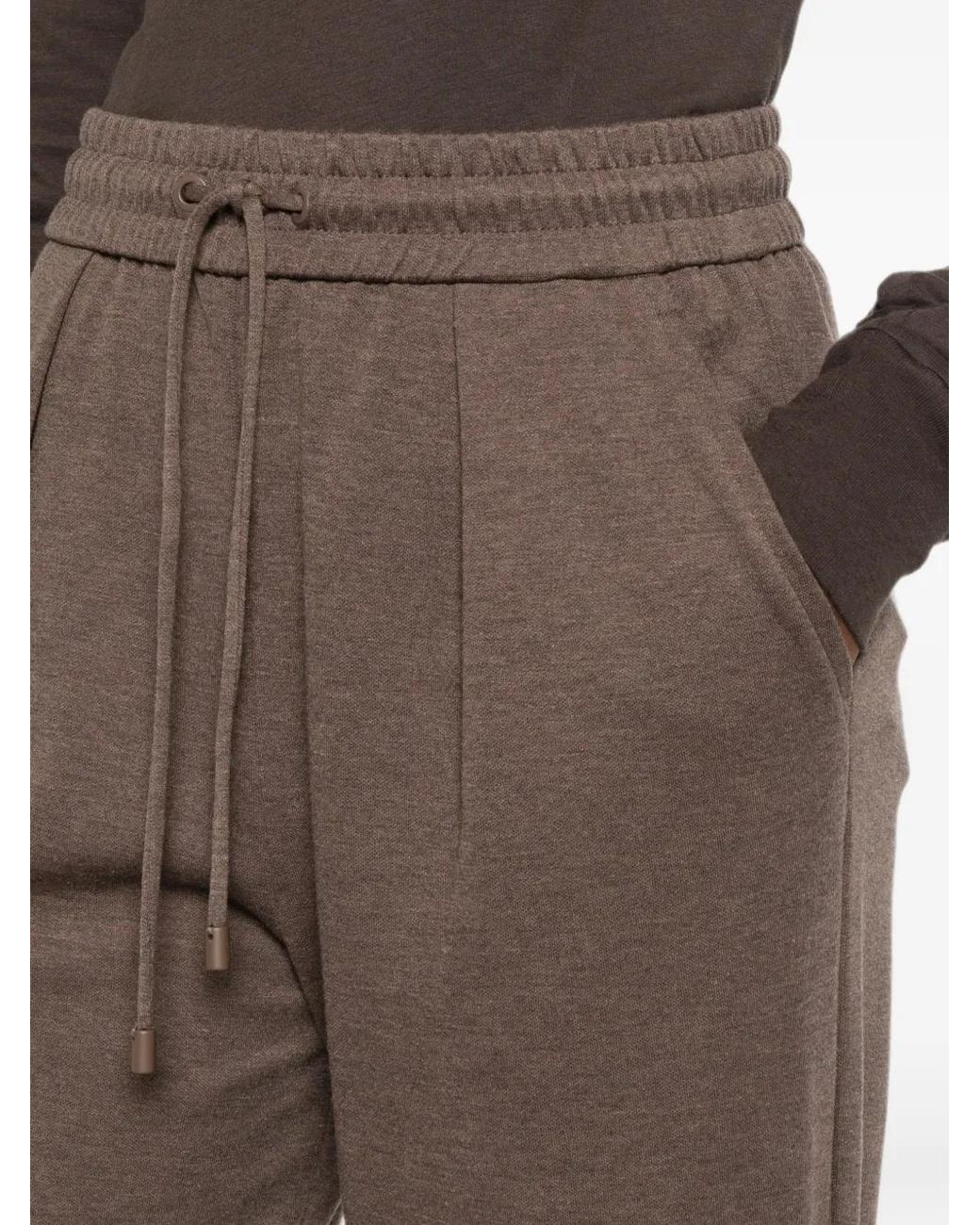 Max Mara Brown Pantalon De Jogging À Lien De Resserrage