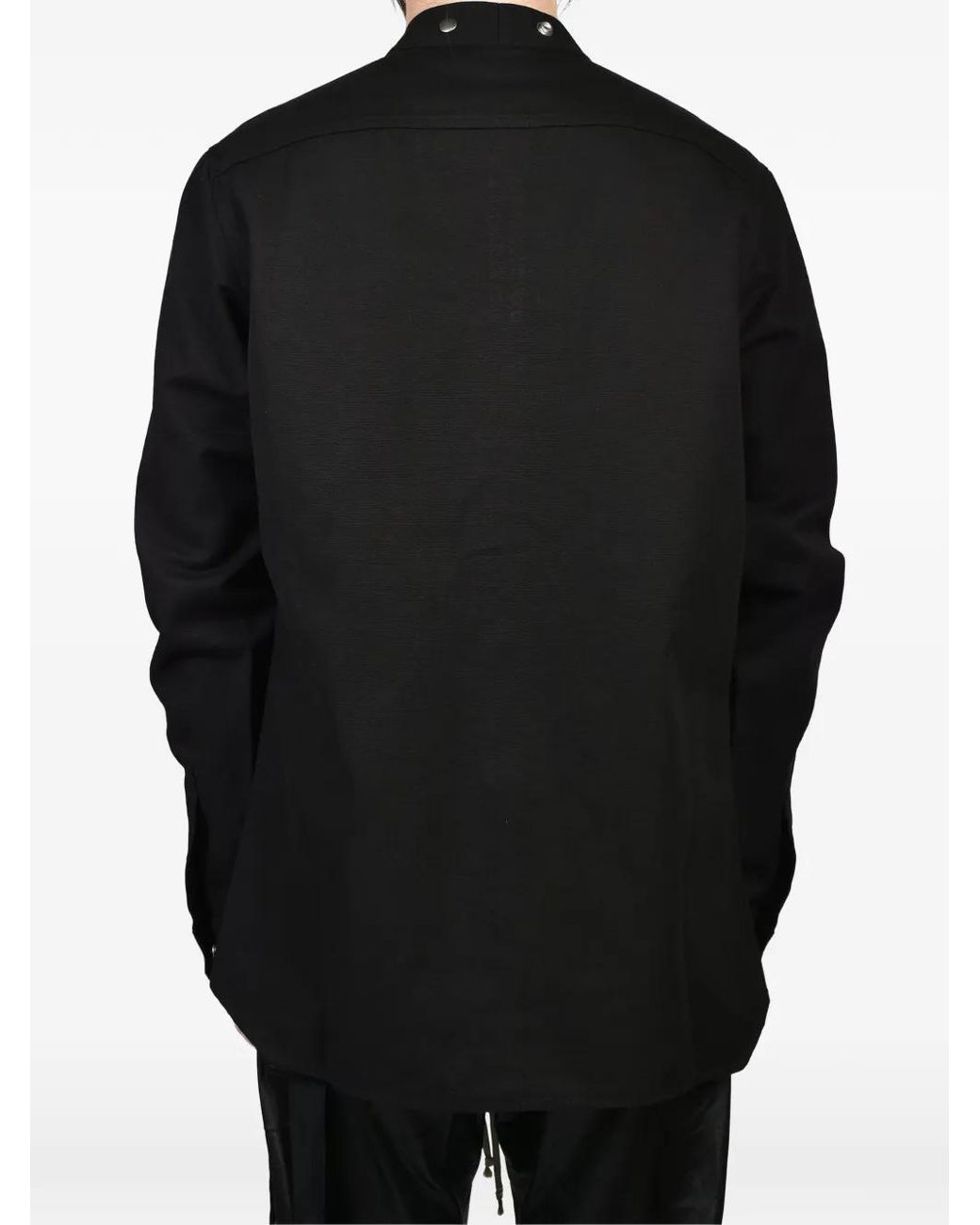 Rick Owens Black Larry V-Neck Shirt for men