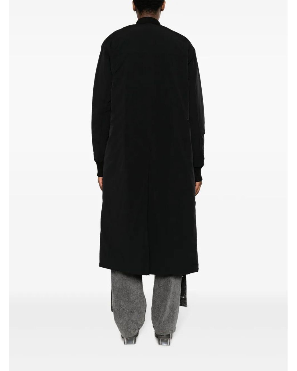 Thom Krom Black Rear-Slit Single-Breasted Padded Coat