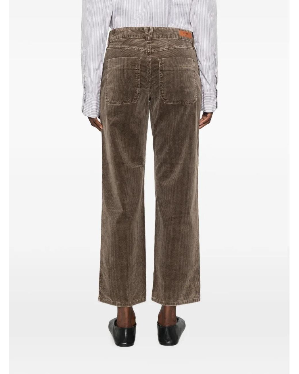 Five Jeans Brown Wlya Corduroy Straight-Leg Trousers