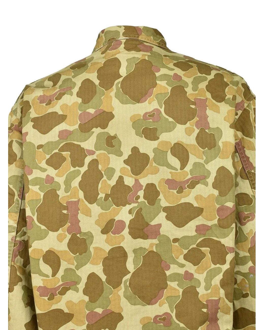 BOW WOW Yellow Camouflage-Print Field Jacket for men