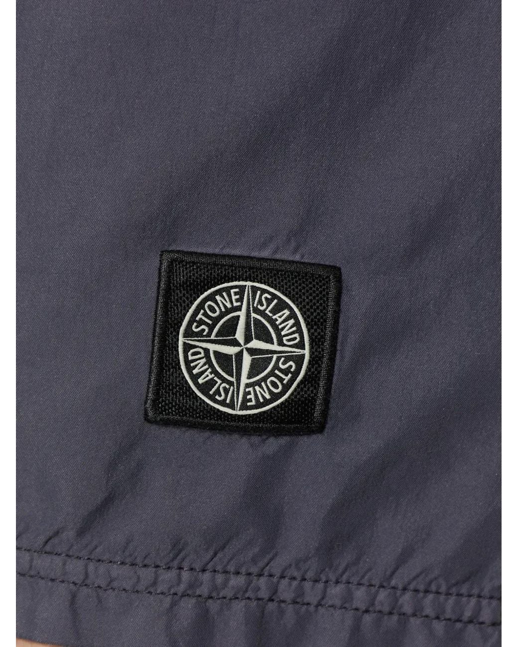 Stone Island Blue B100B09 Brushed Nylon Swim Shorts for men