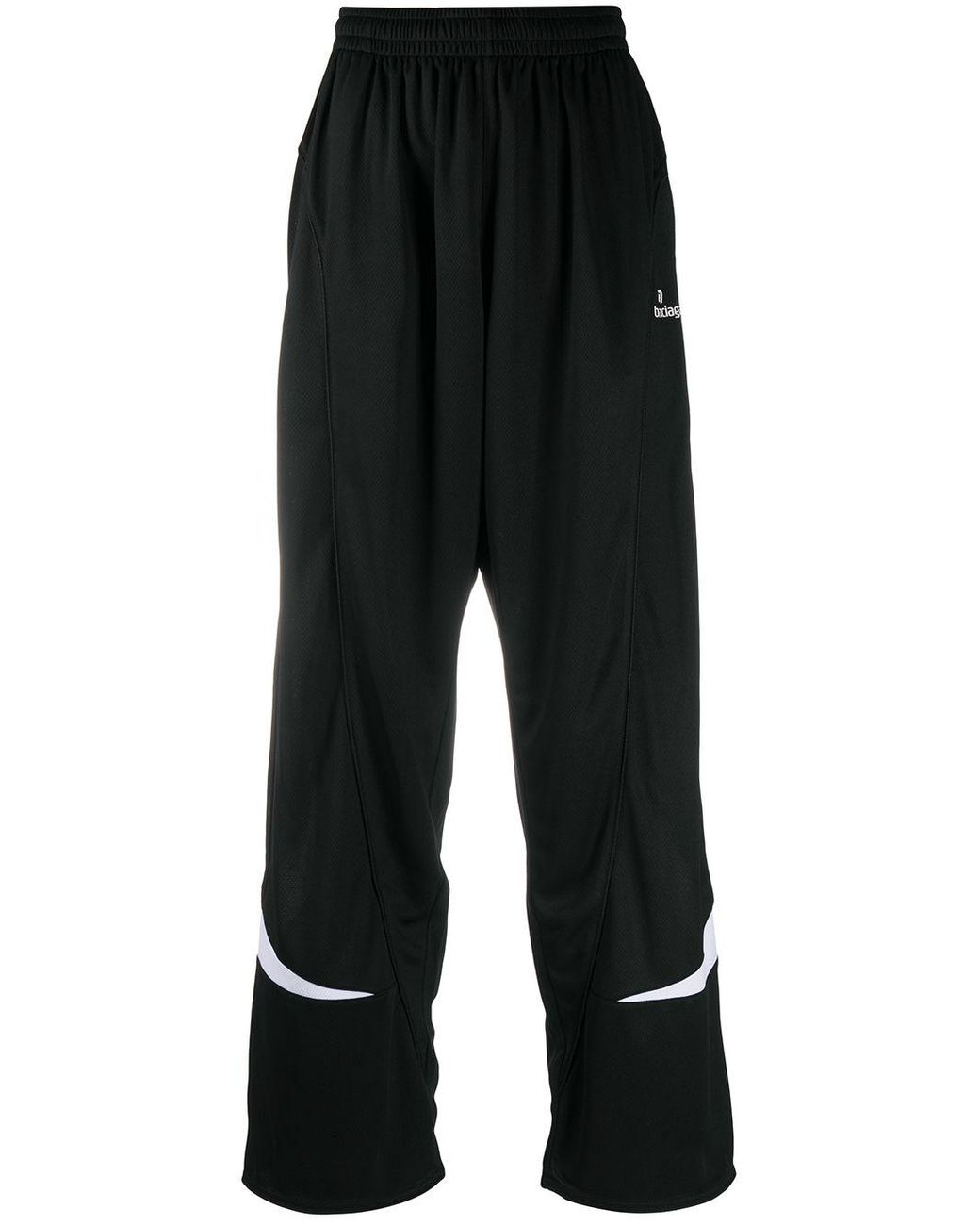 Balenciaga Synthetic Embroidered Logo Soccer Pants in Black - Lyst