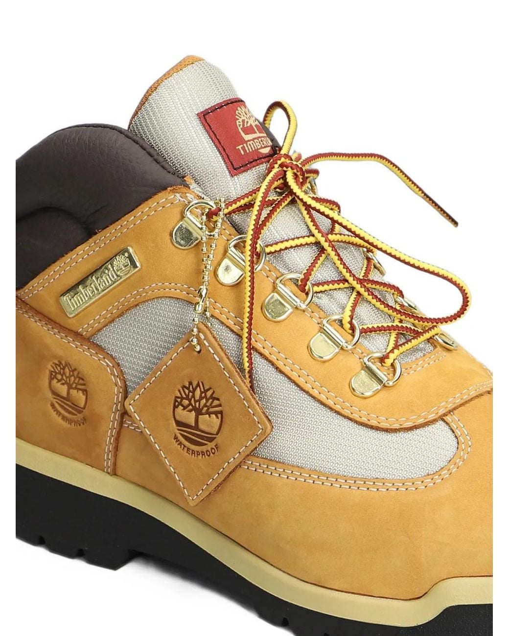 Timberland Natural Field Logo-Debossed Panelled Boots for men