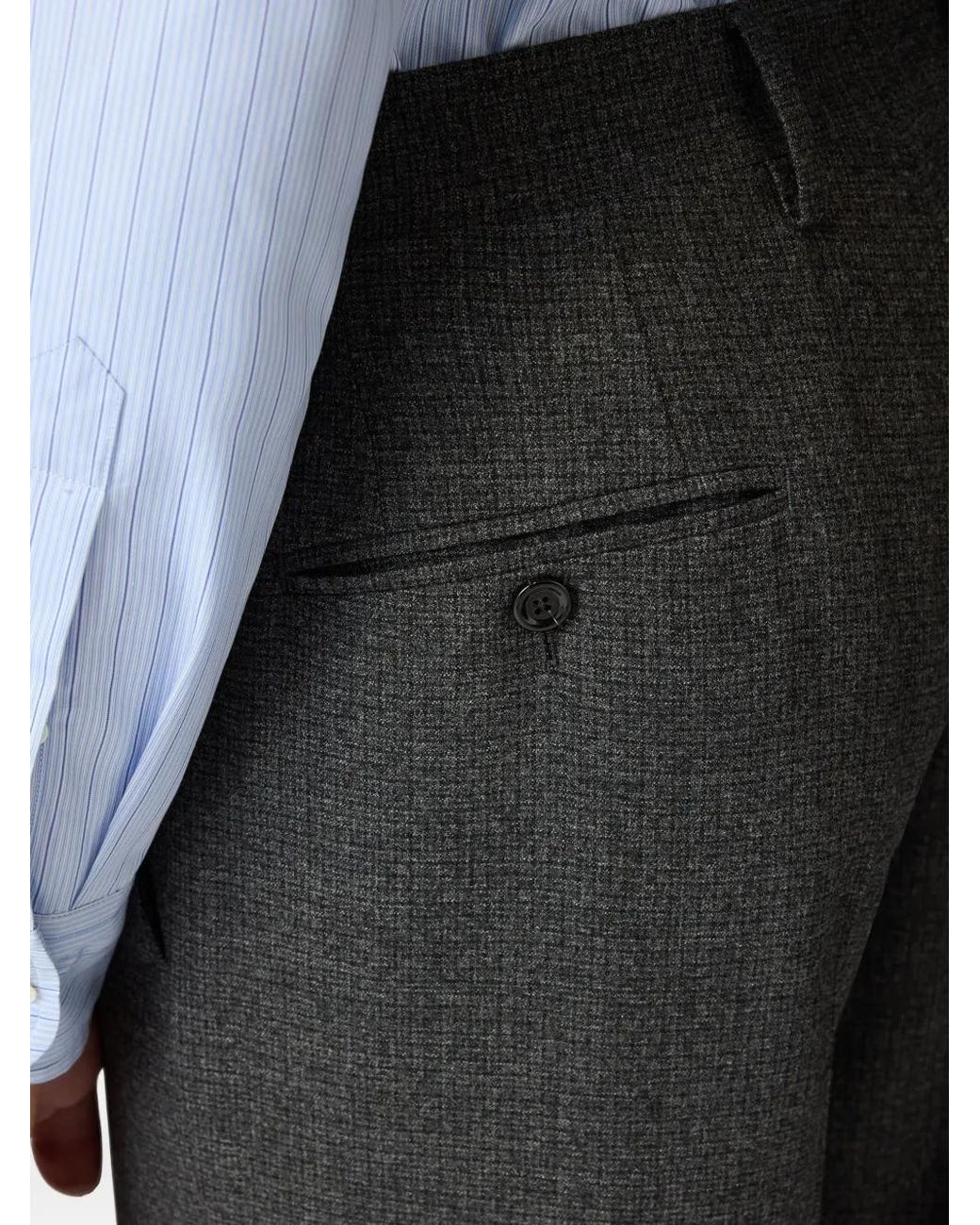 Lardini Black Flat-Front Straight-Leg Trousers for men