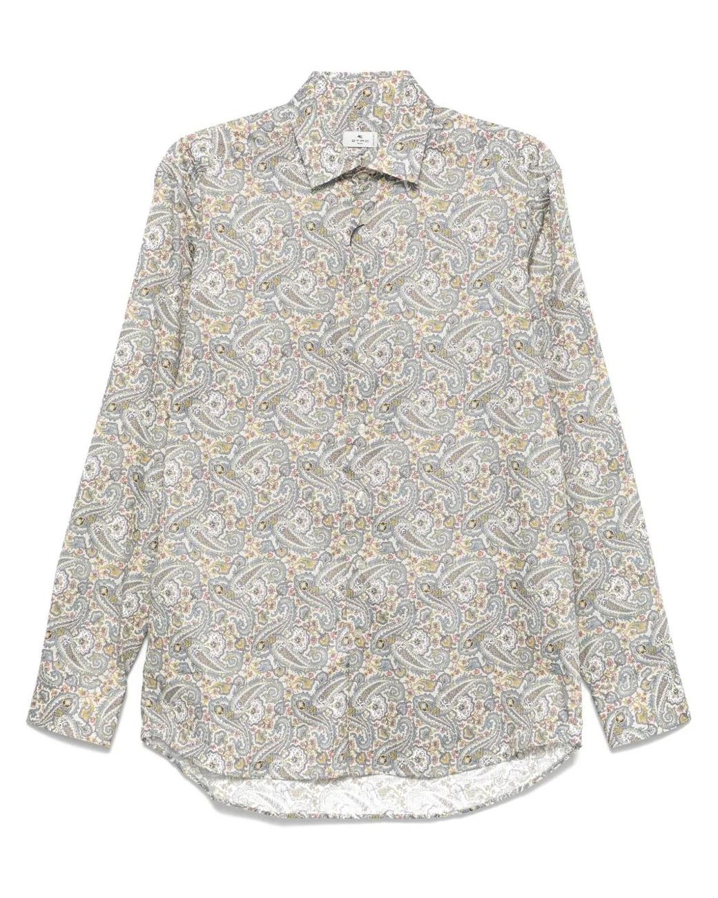 Etro White Paisley-Print Shirt for men