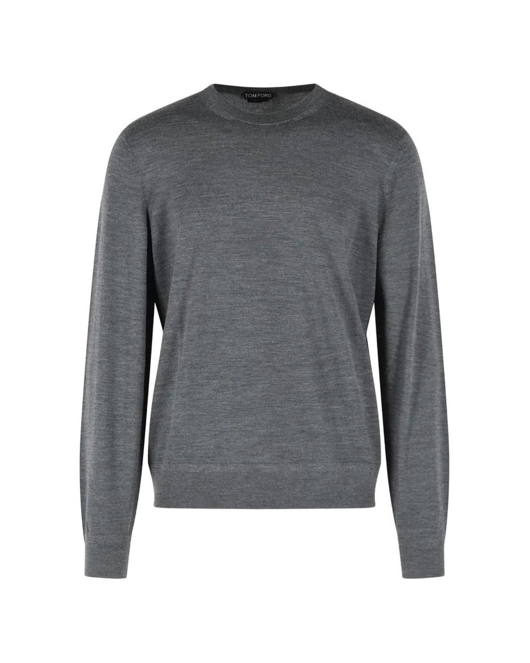 Tom Ford Gray Crew-Neck Wool Sweater for men