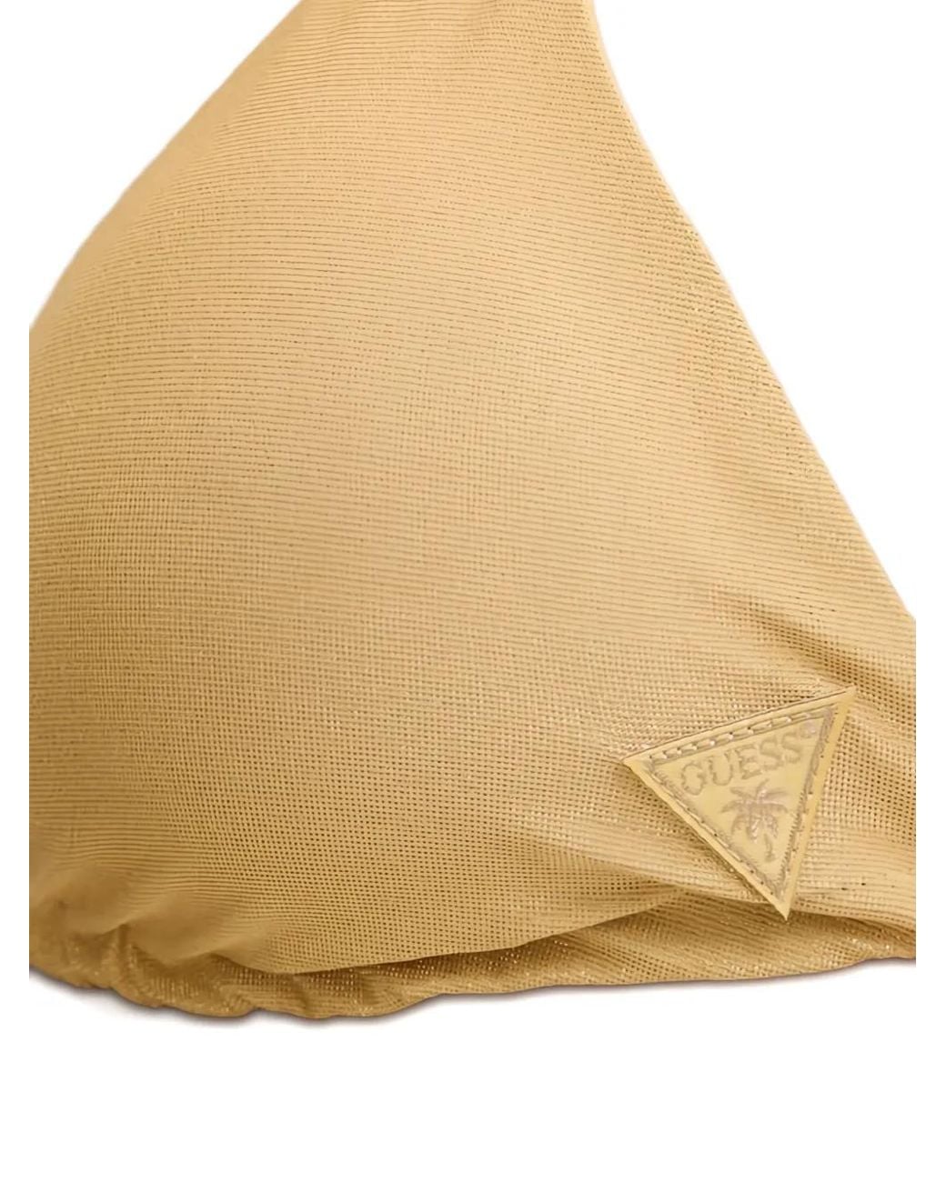 Bikini Triangle À Plaque Logo Guess en coloris Natural