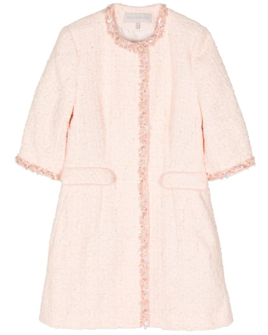 Shiatzy Chen Tweed Jas in het Pink