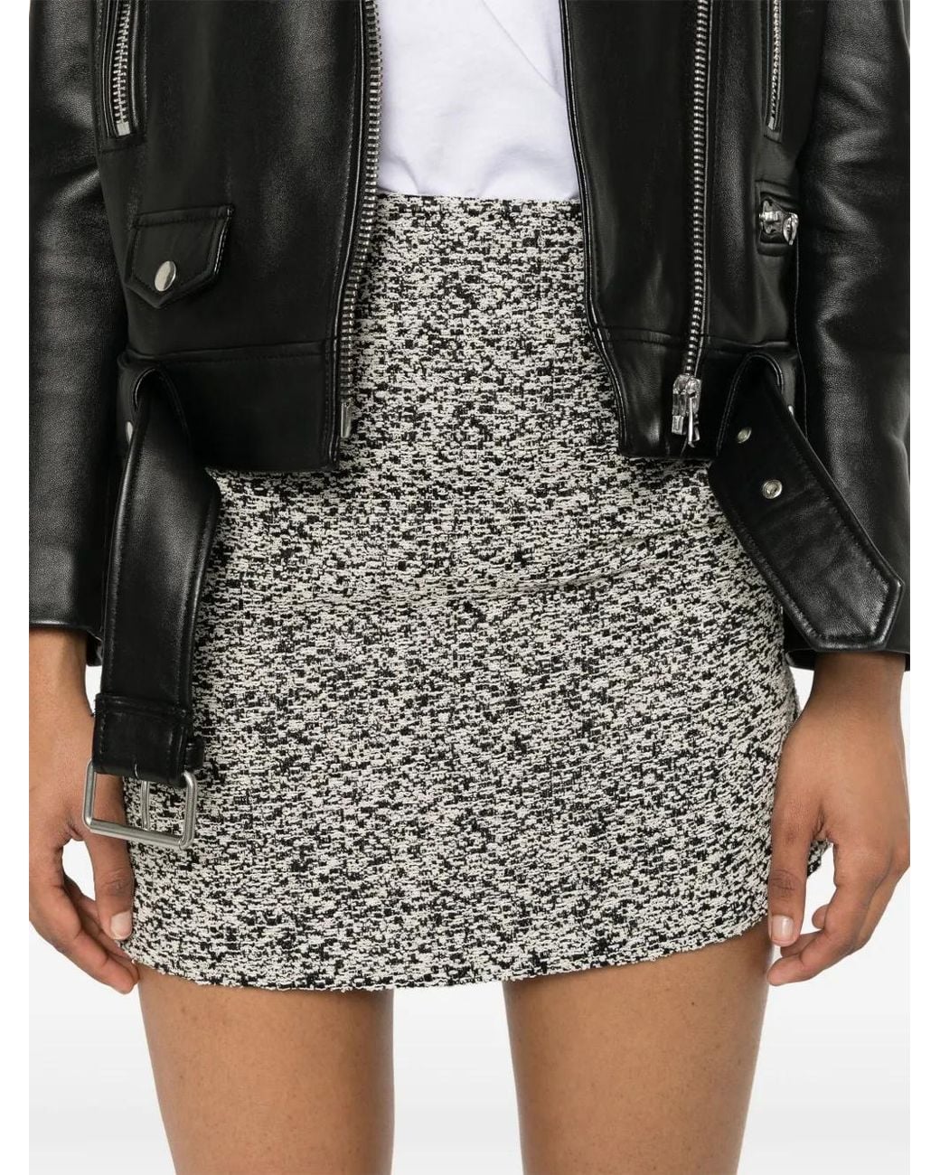 IRO Hortense Gedrapeerde Mini-Rok in het Gray