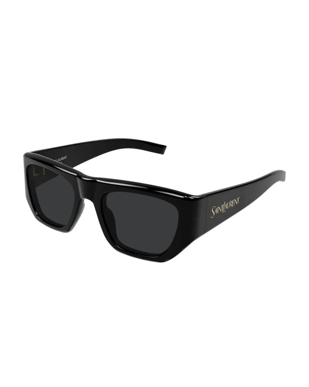 Saint Laurent Black Square-Frame Sunglasses