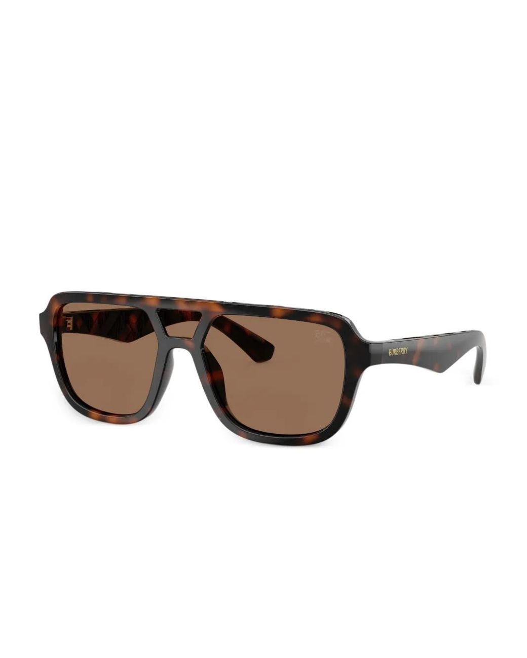 Burberry Brown Tortoiseshell Pilot-Frame Sunglasses for men