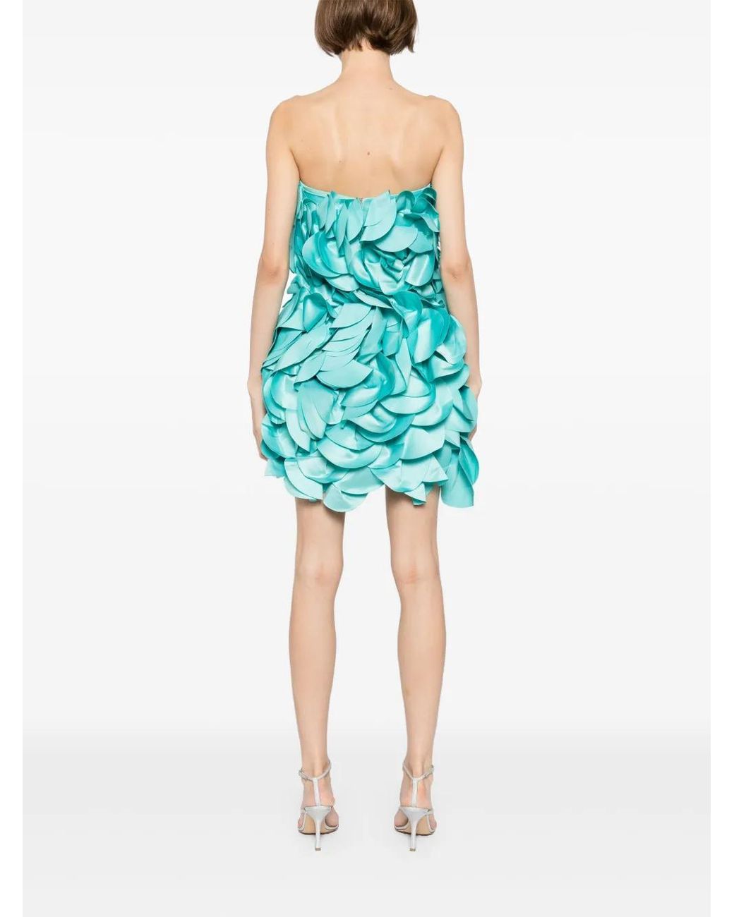 Saiid Kobeisy Blue Floral Mini Dress