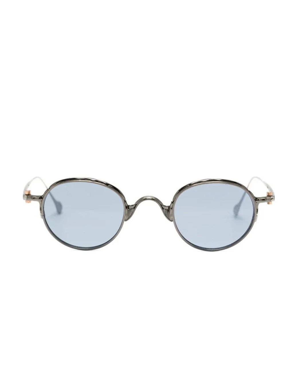 Yohji Yamamoto Blue Round-Frame Sunglasses