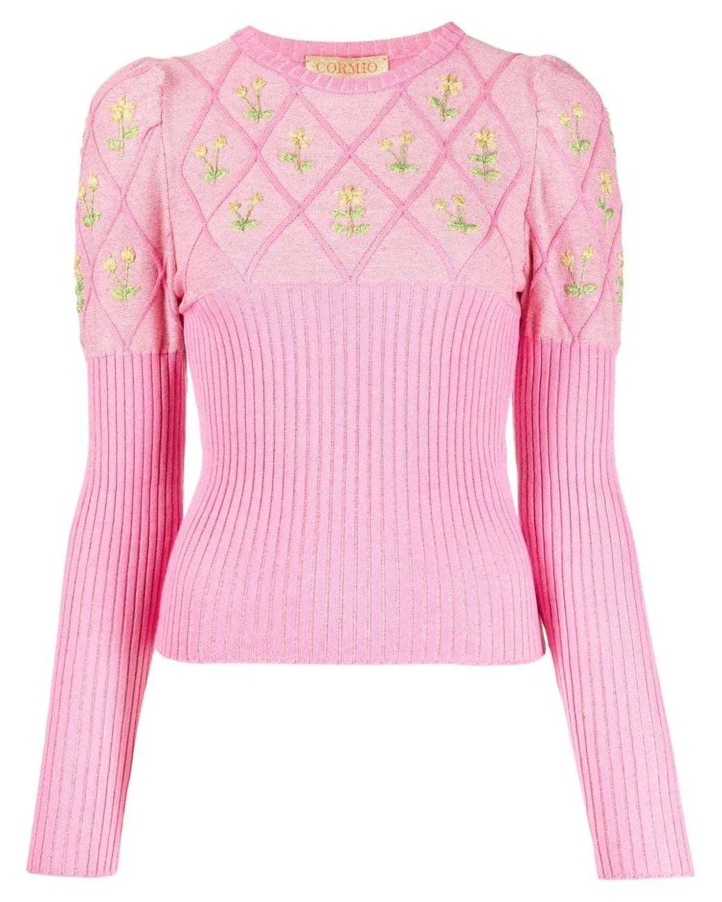 Cormio Pink Long-Sleeve Knitted Top