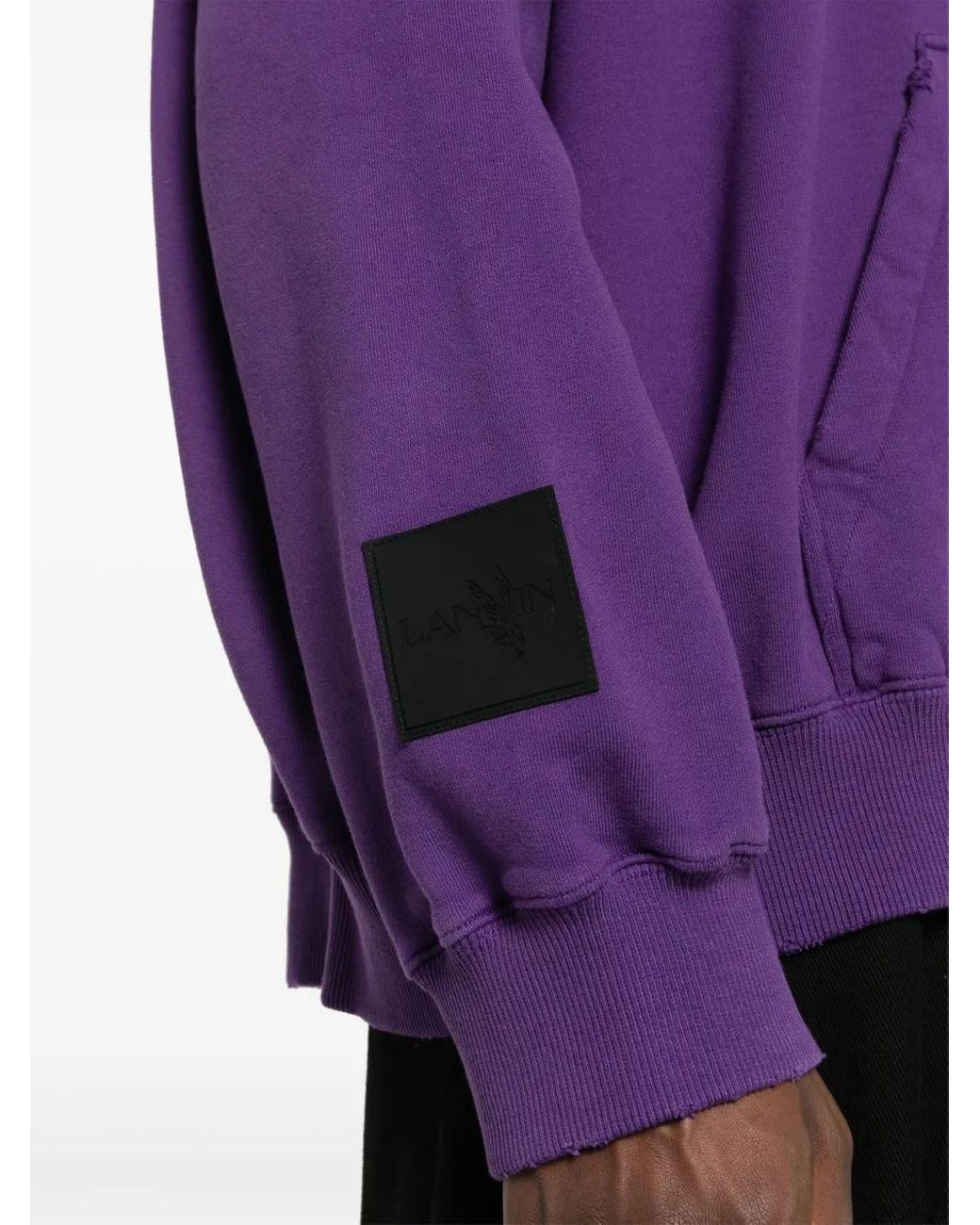 Lanvin Purple X Future Logo-Print Cotton Hoodie