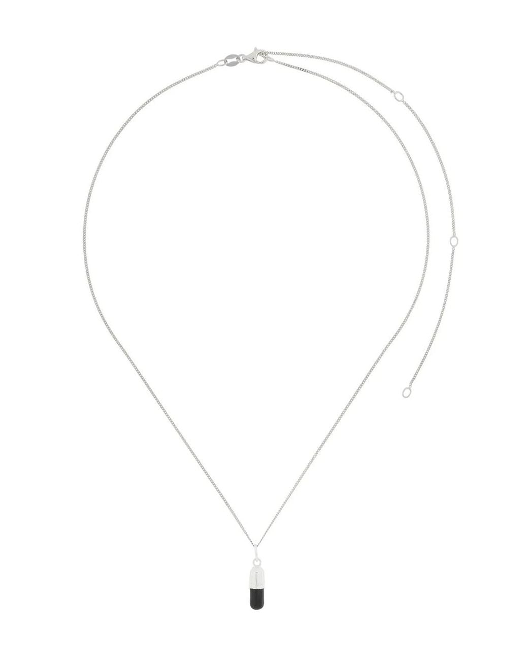 True Rocks White Two-Tone Pill Pendant Necklace for men