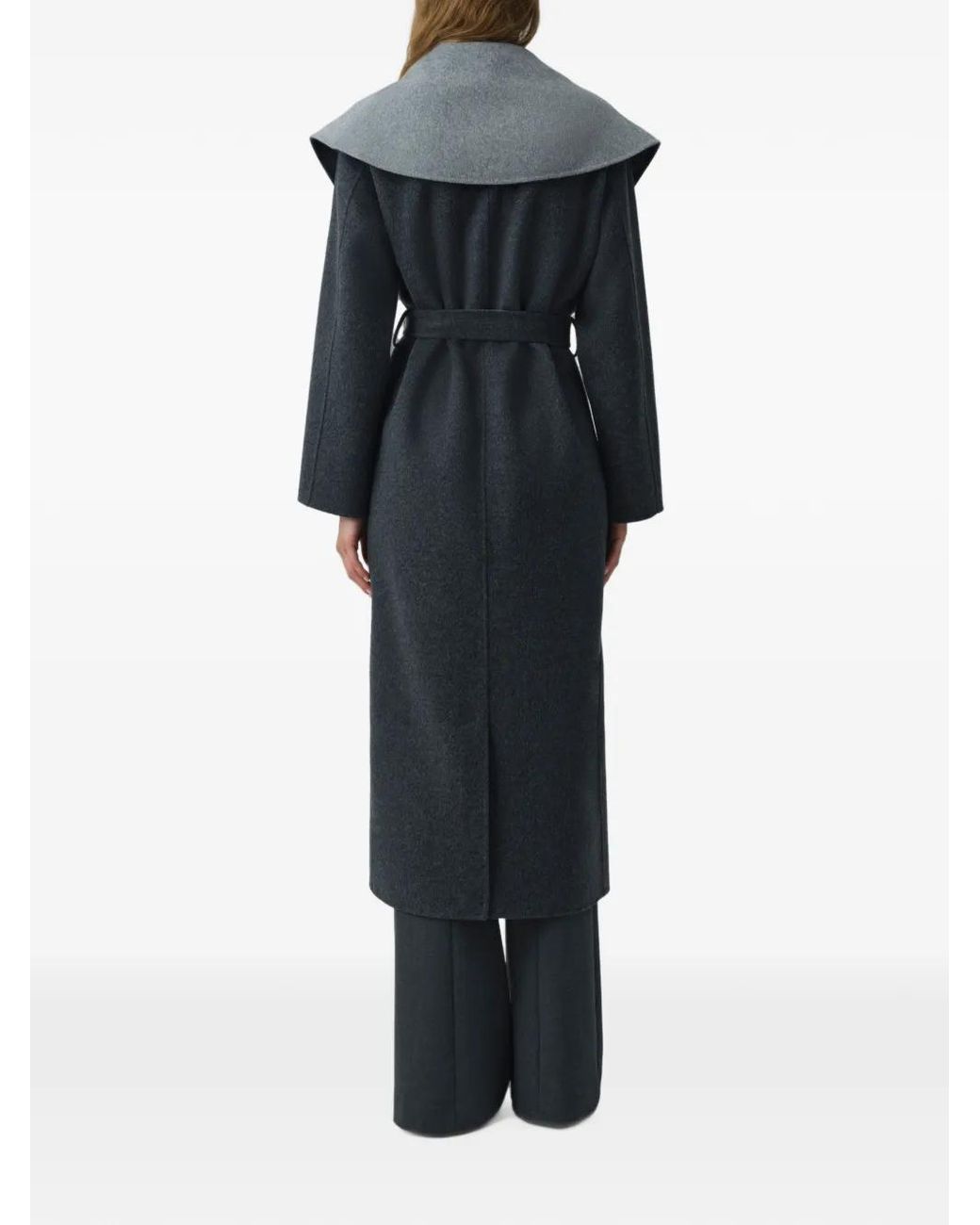 Jonathan Simkhai Gray Allura Reversible Belted Coat
