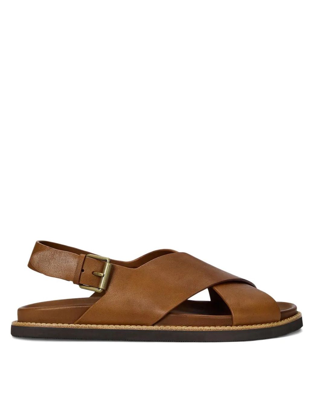 Polo Ralph Lauren Brown Zane Leather Sandals for men