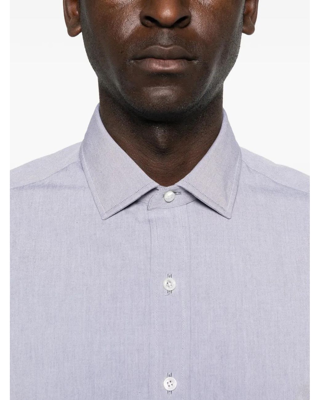 Salvatore Piccolo Purple Buttoned Shirt for men