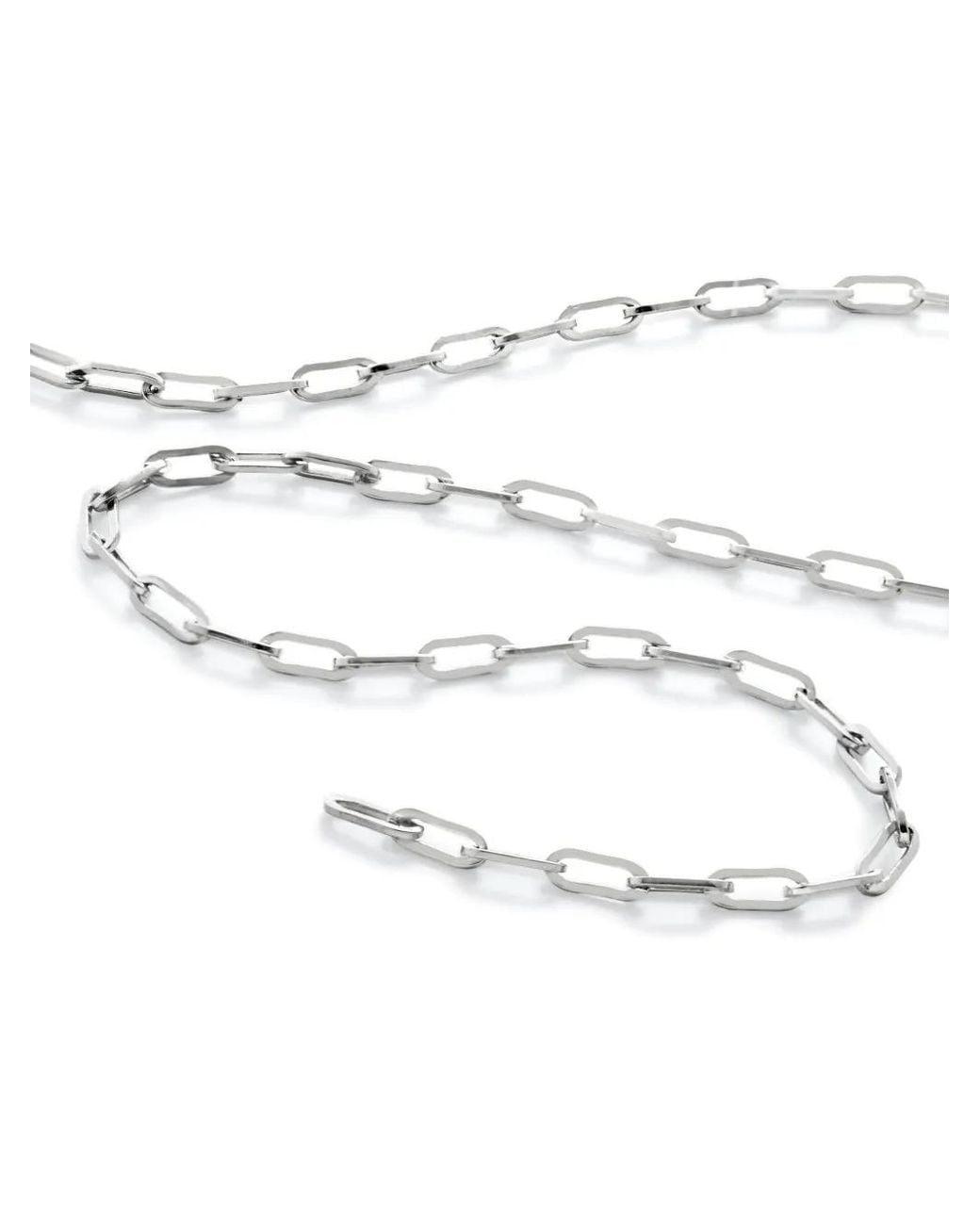Monica Vinader White Recycled Sterling- Paperclip-Chain Necklace