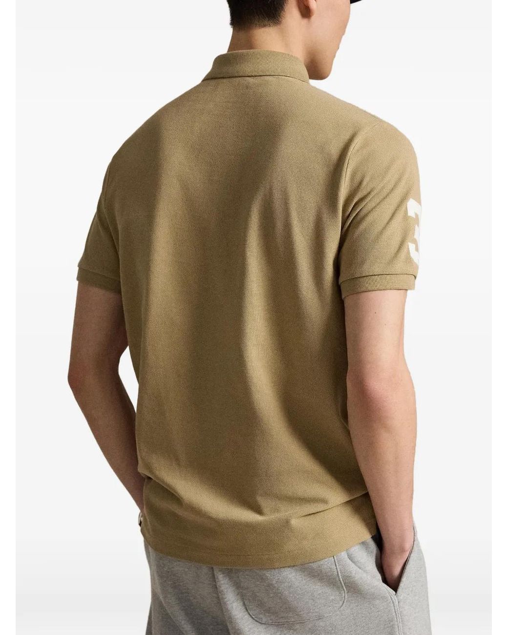 Polo Ralph Lauren Natural Big Pony Mesh Polo Shirt for men