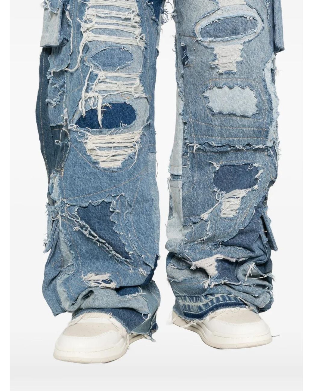 Jean À Design Patchwork Who Decides War pour homme en coloris Blue