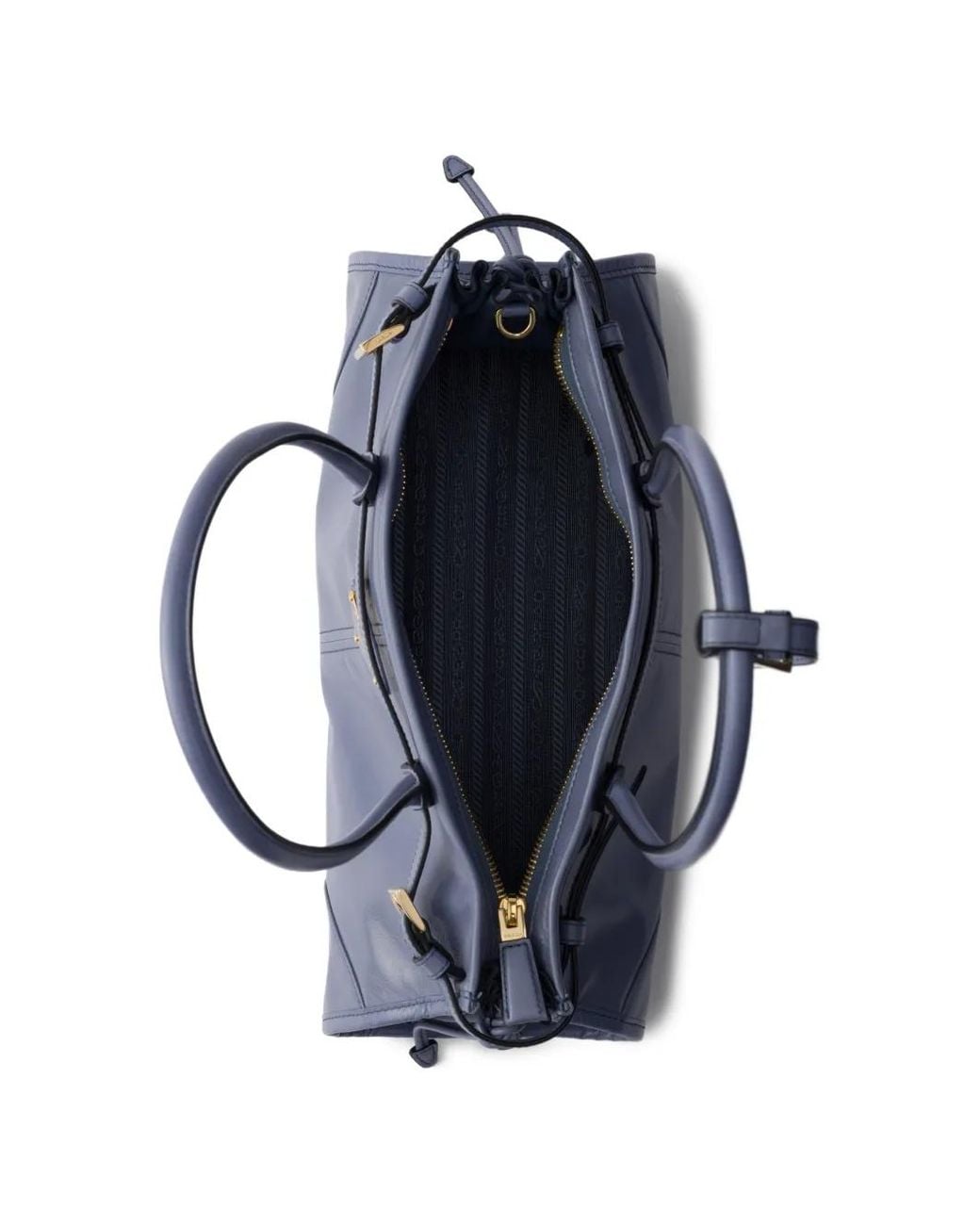 Prada Blue Medium Bonnie Leather Tote Bag