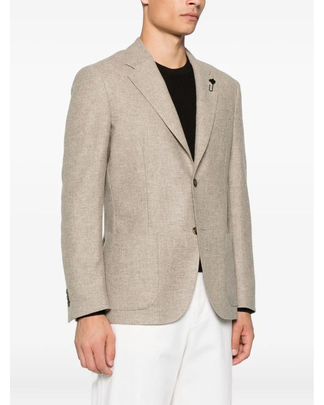 Lardini Natural Patch-Pocket Two-Button Jacket for men