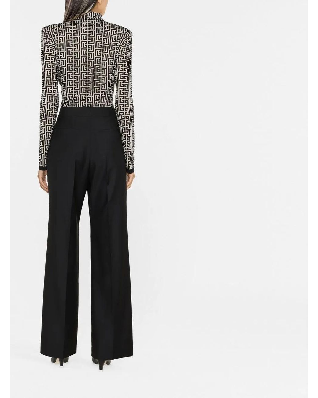 Givenchy Black Wide-Leg Tailored Trousers