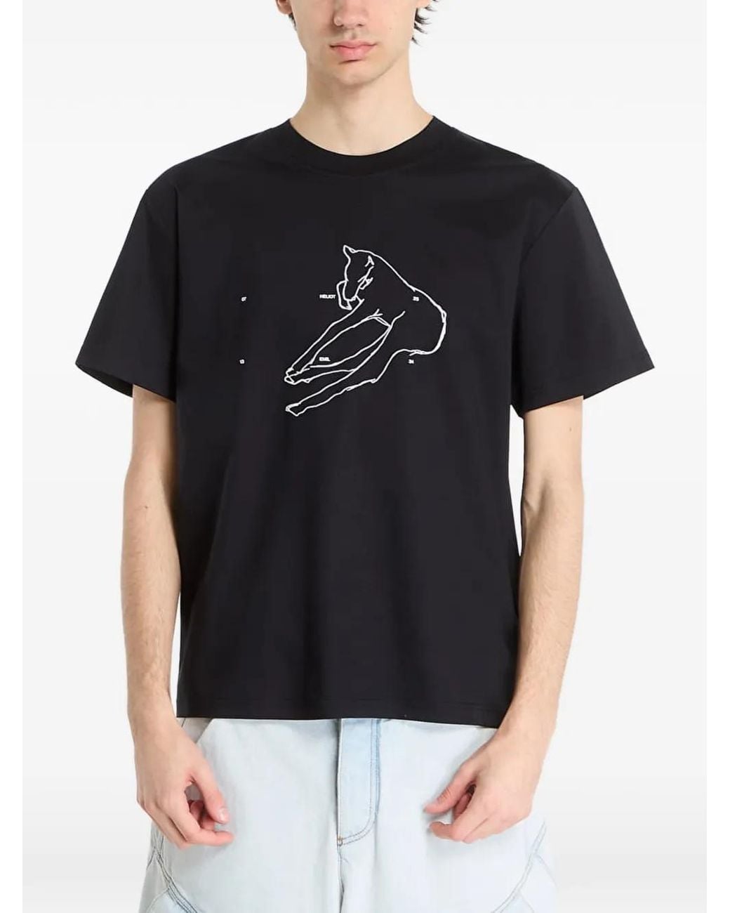 HELIOT EMIL Black Colt T-Shirt for men