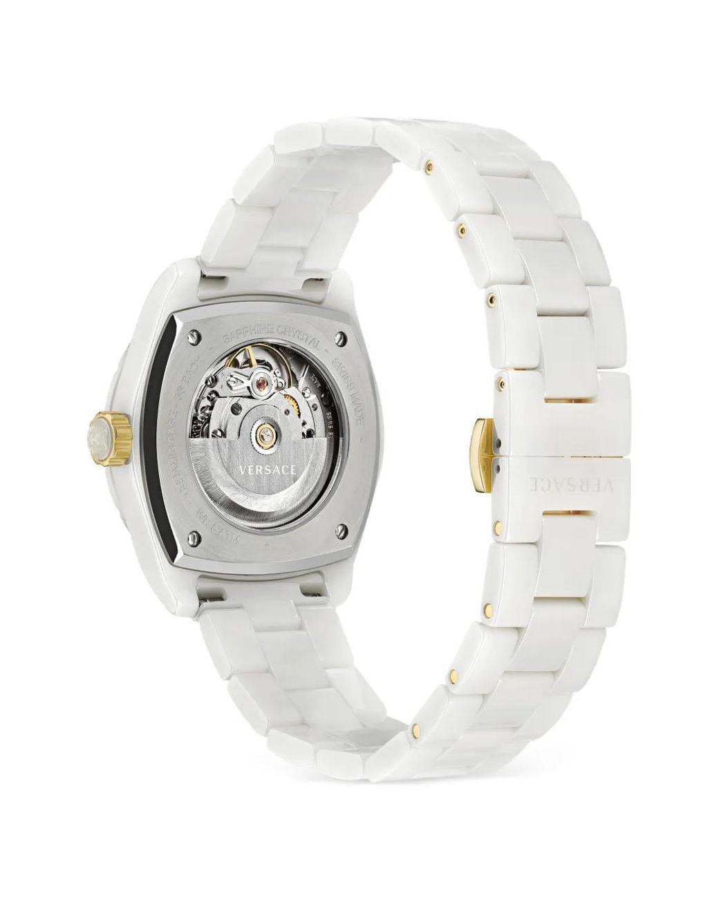 Versace White Dv One Greca 40Mm Watch