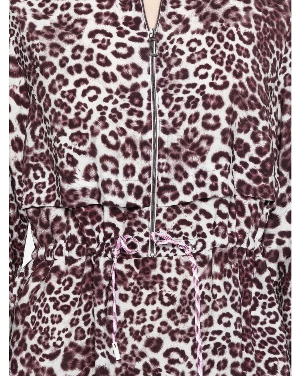 Marc Cain White Animal-Print Zipped Mini Dress