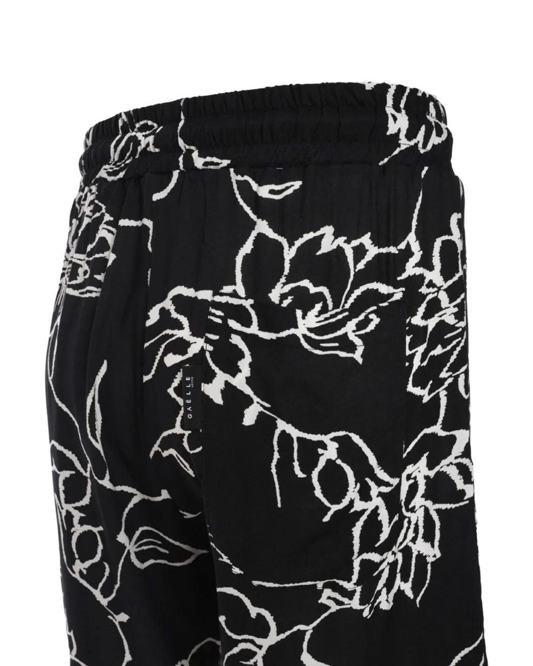 Gaelle Black Floral-Print Bermuda Shorts for men
