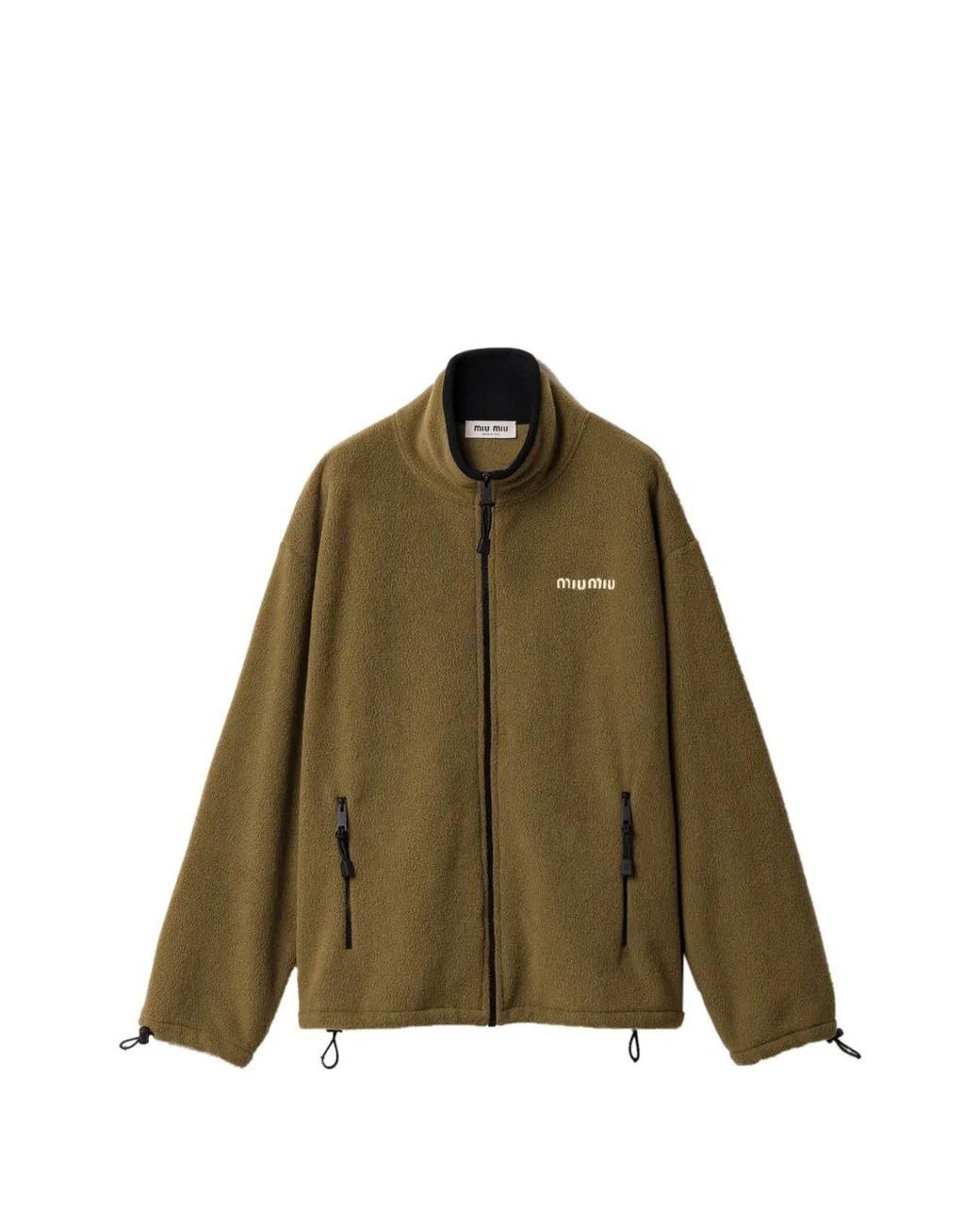 Miu Miu Green Fleece Zipper Jacket