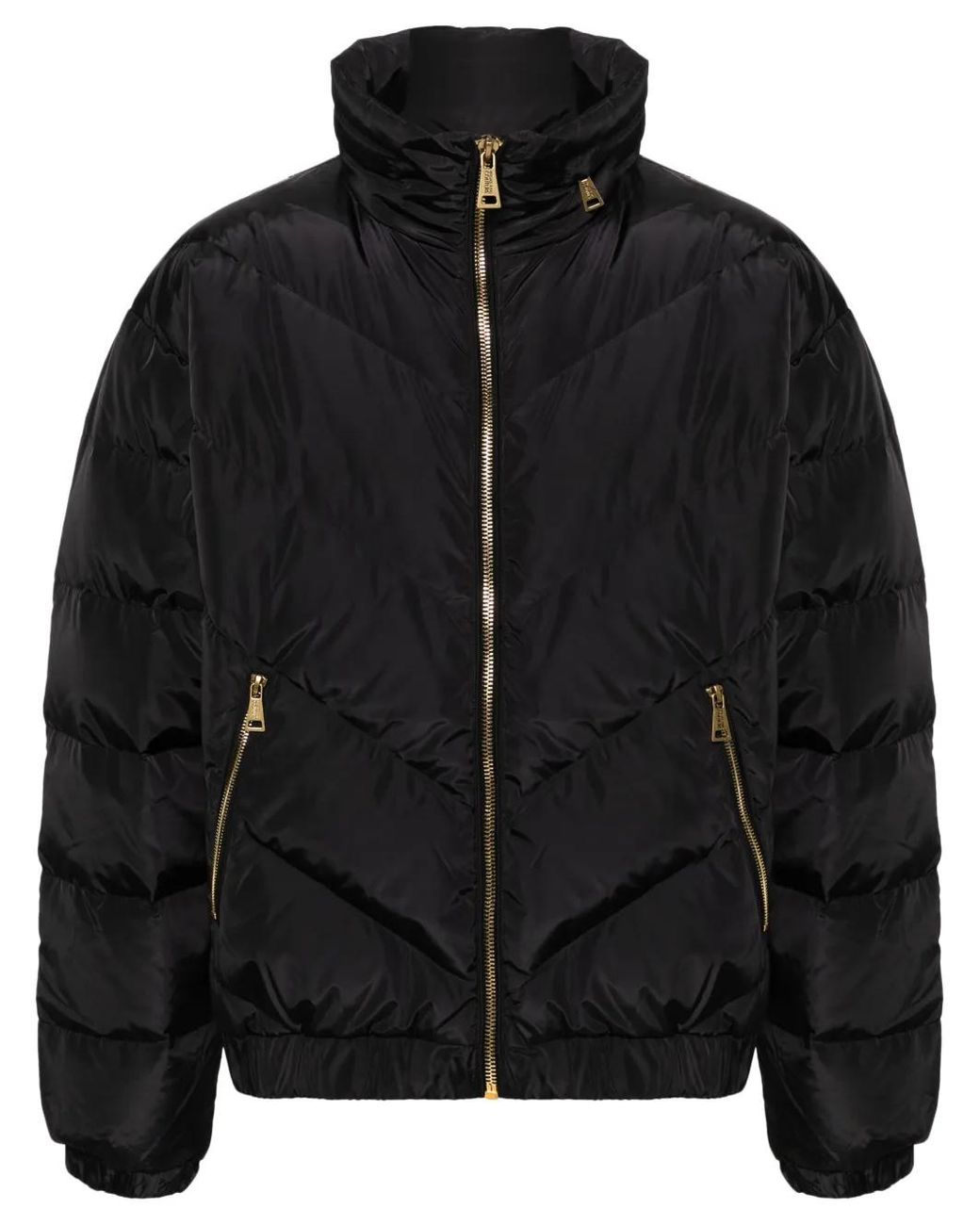 Versace Jeans Couture Black Logo-Print Jacket for men