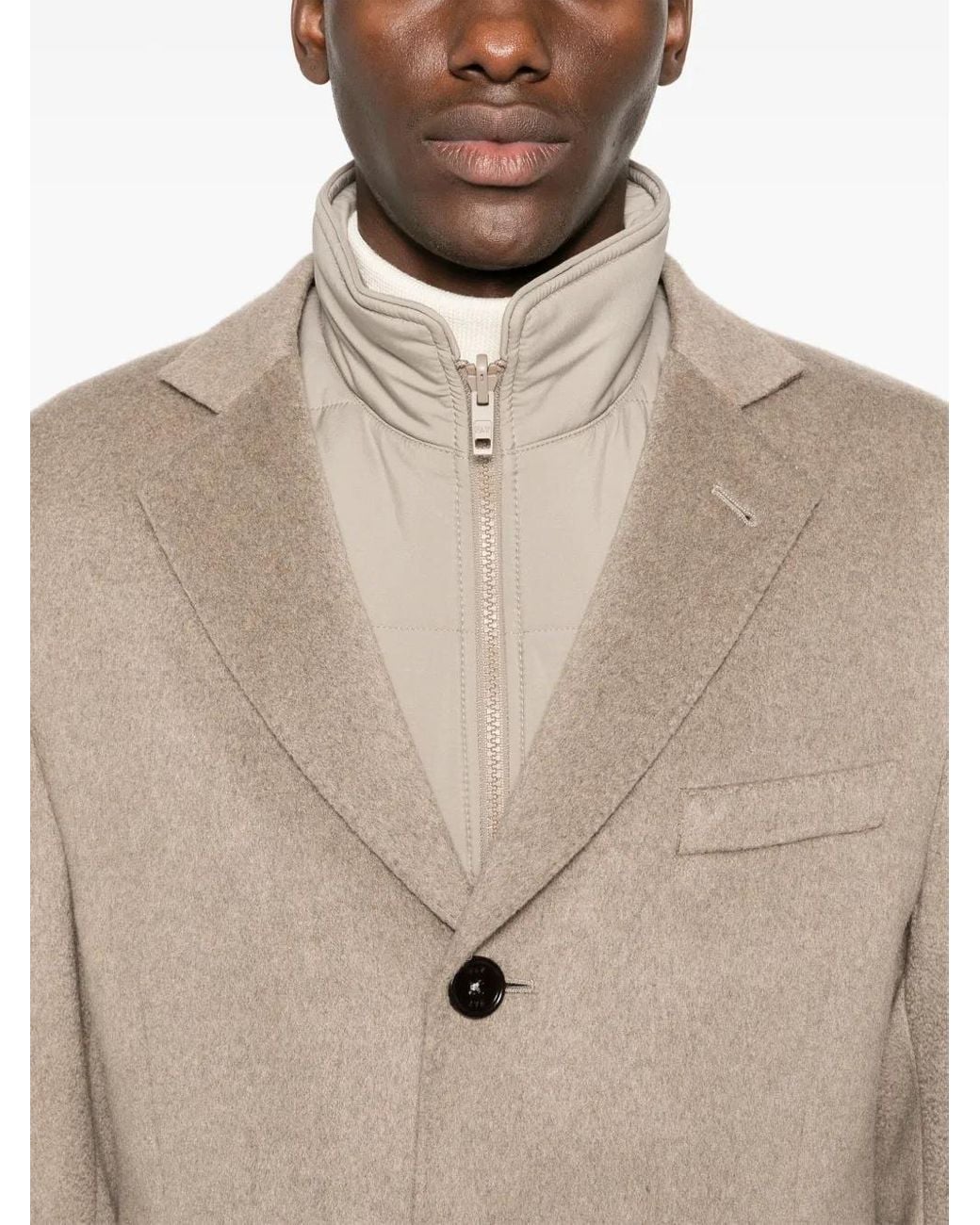 Fay Natural Double-Layer Coat for men