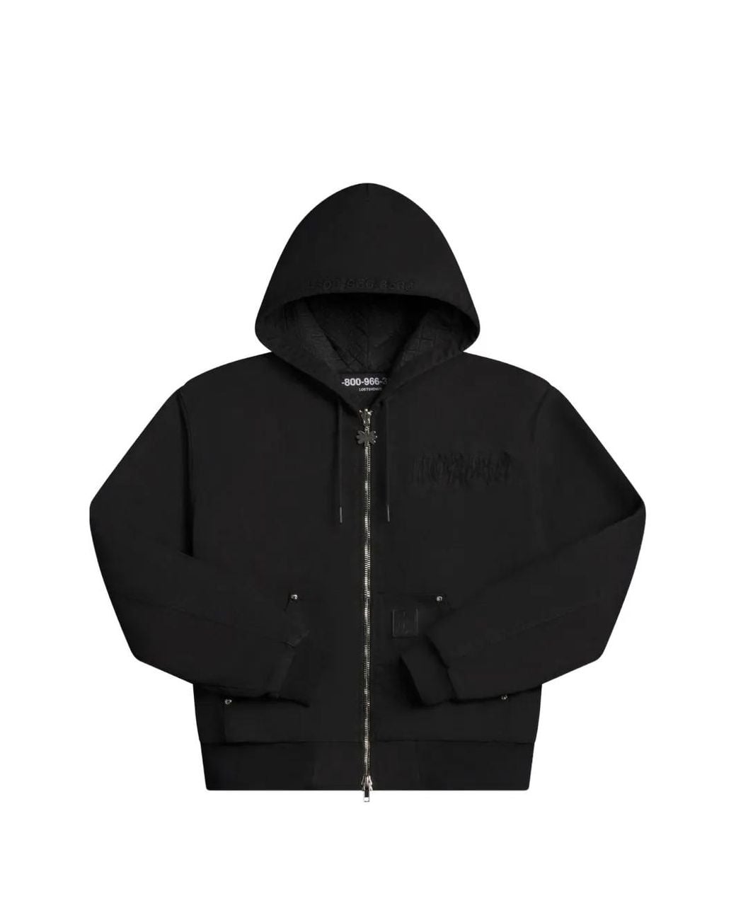 LOSTSHDWS Black Reversible Hooded Jacket for men
