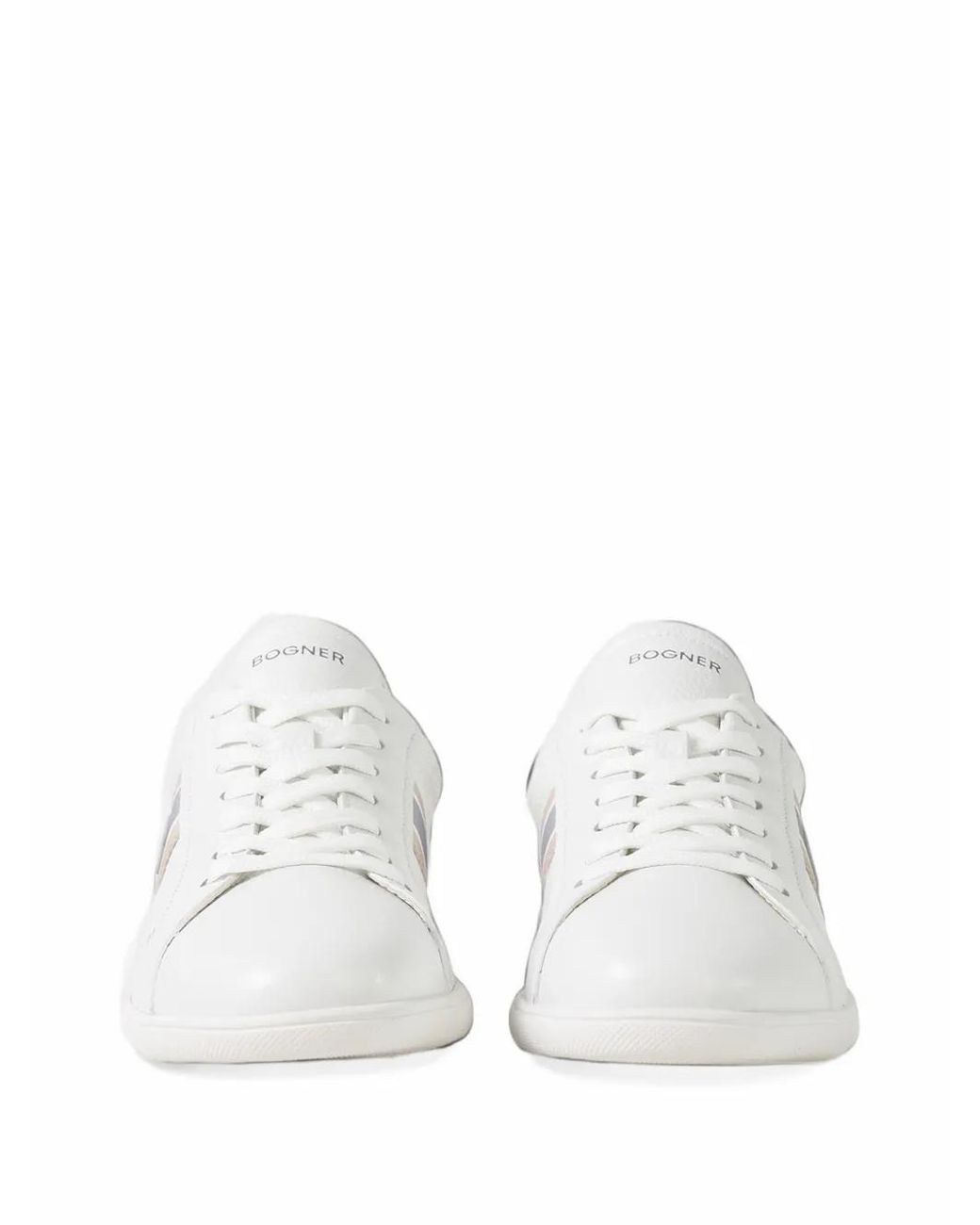 Bogner White Columbus Grained Leather Sneakers for men
