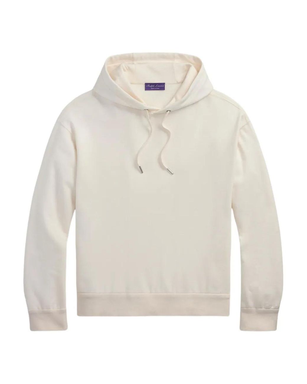 Ralph Lauren White Drawstring Hoodie for men