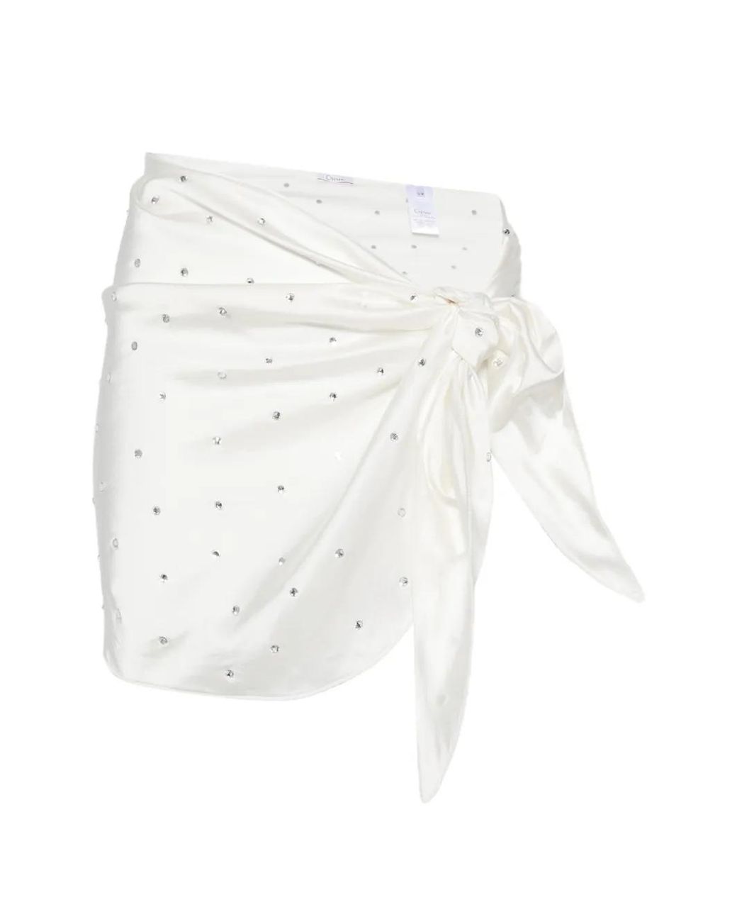 Oseree White Paréo À Ornements En Cristal Et Design Portefeuille