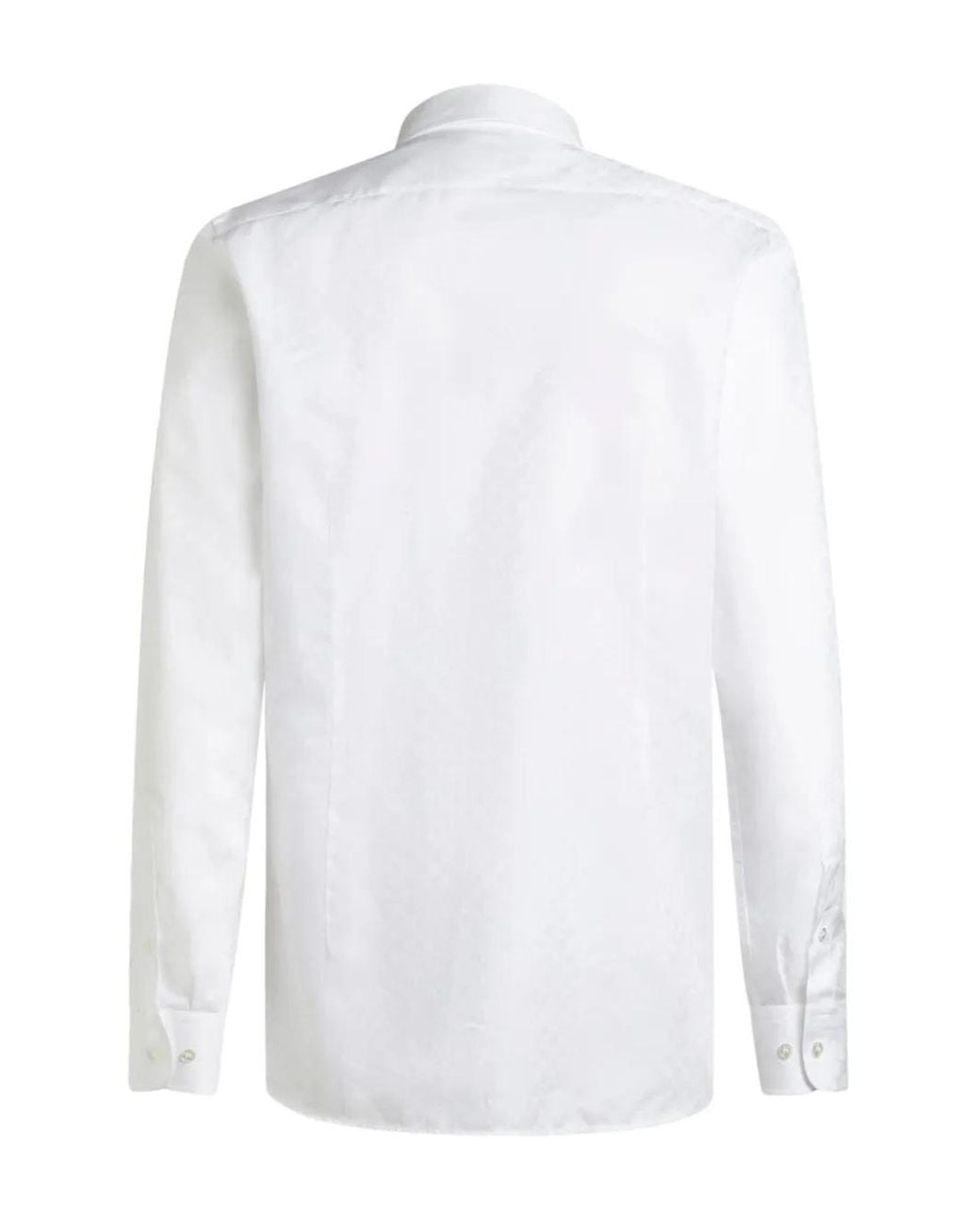 Etro White Cotton Jacquard Shirt for men