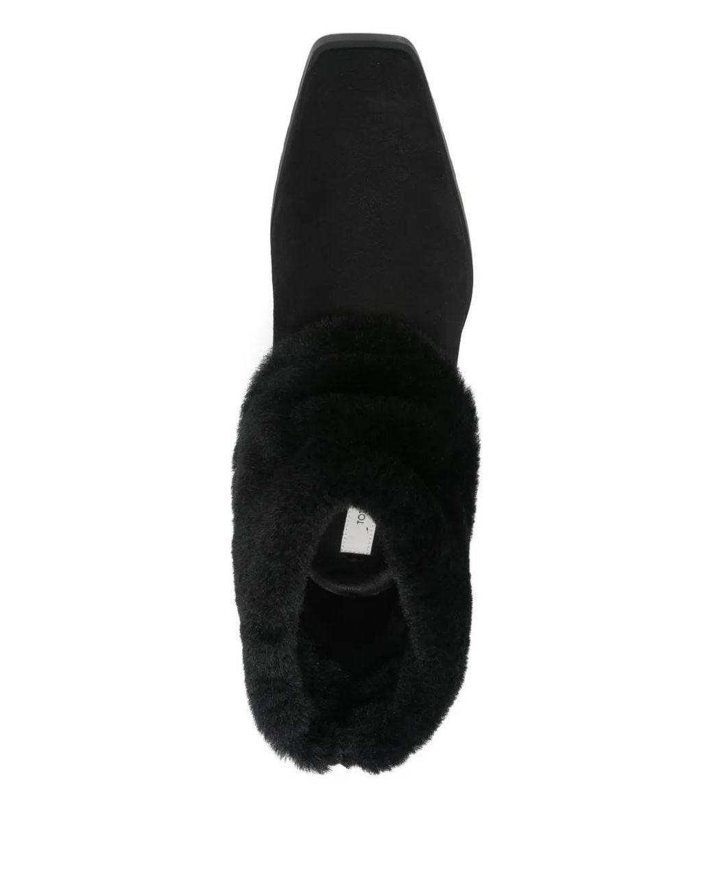 Totême Black Fold-Down Shearling Boots