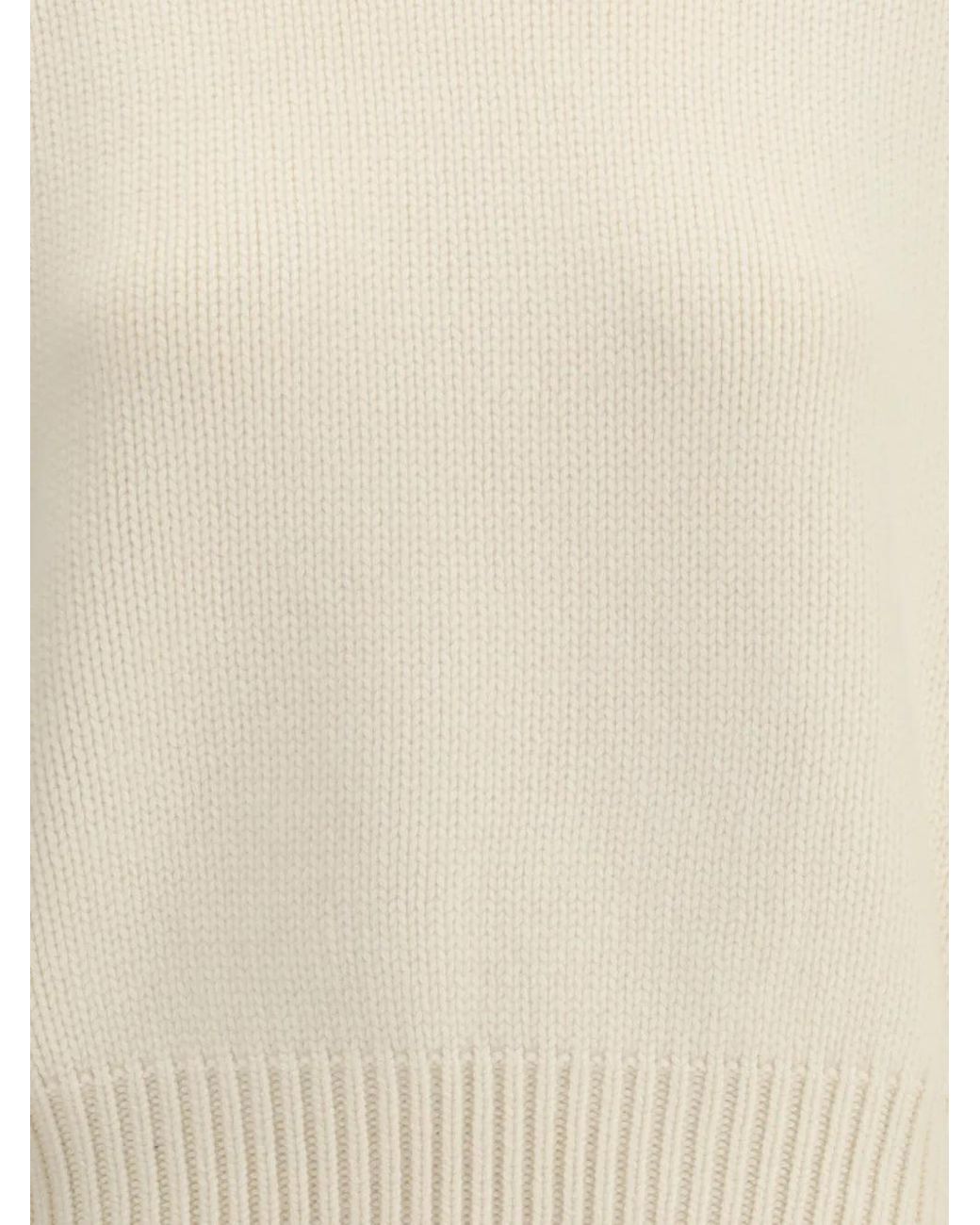 Sa Su Phi Natural Crew-Neck Knitted Sweater
