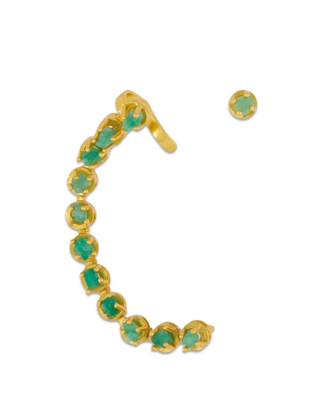 FENOMENA Yellow Tennis Emerald Earrings