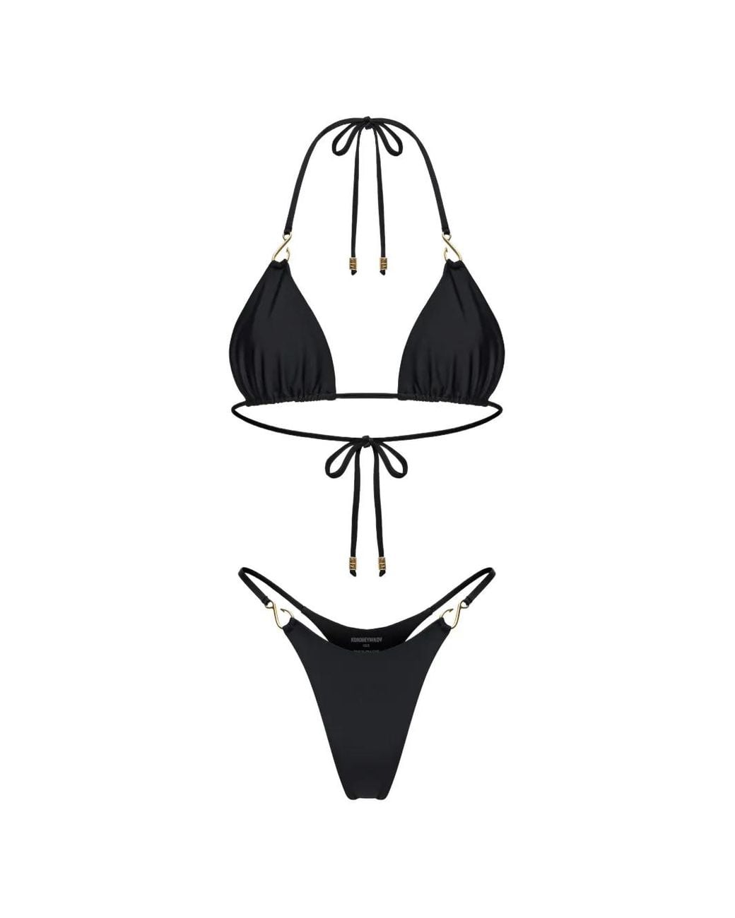 Korobeynikov White Hardware-Detail Triangle Bikini