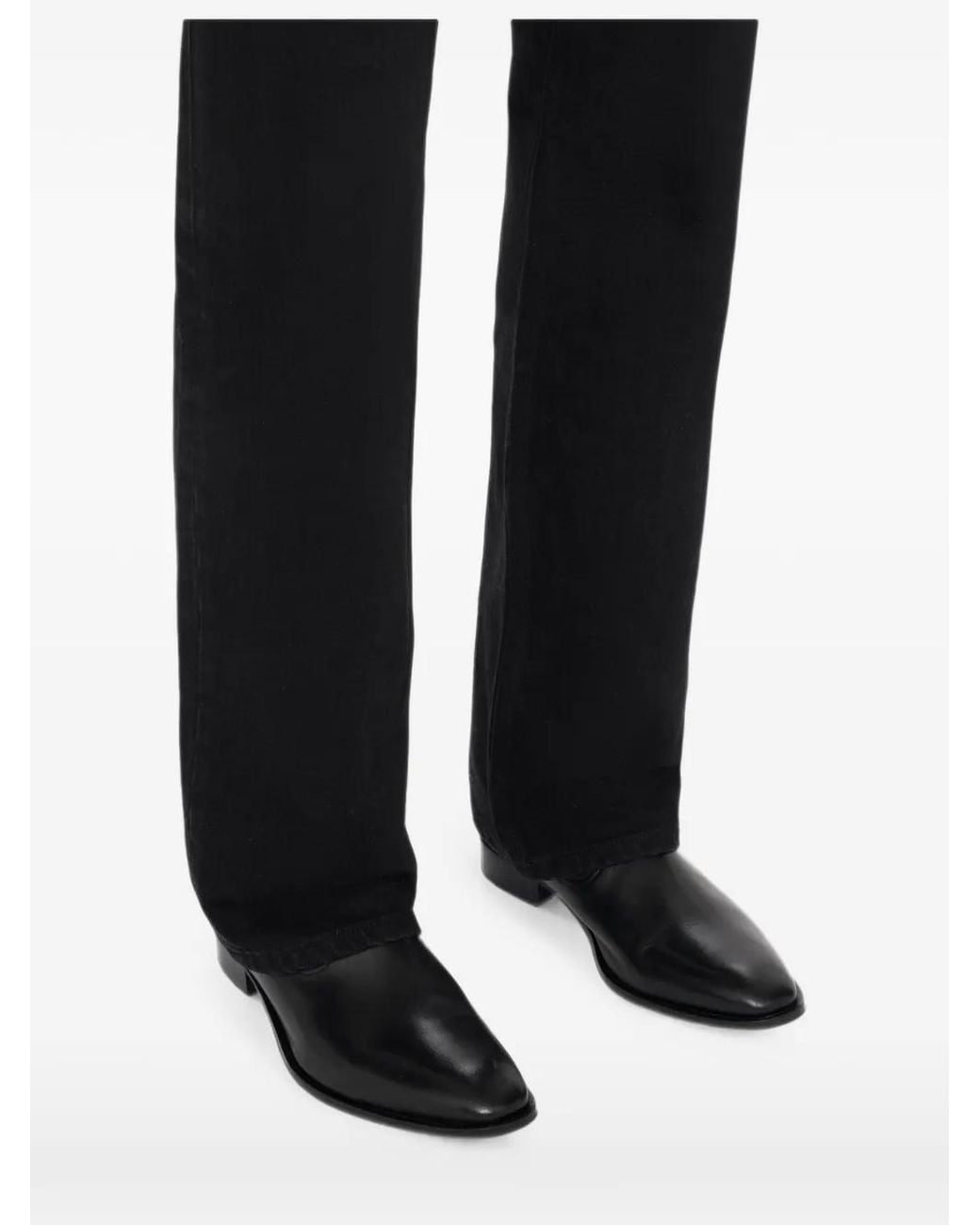 AllSaints Black Hiro Zip-Up Leather Boots for men